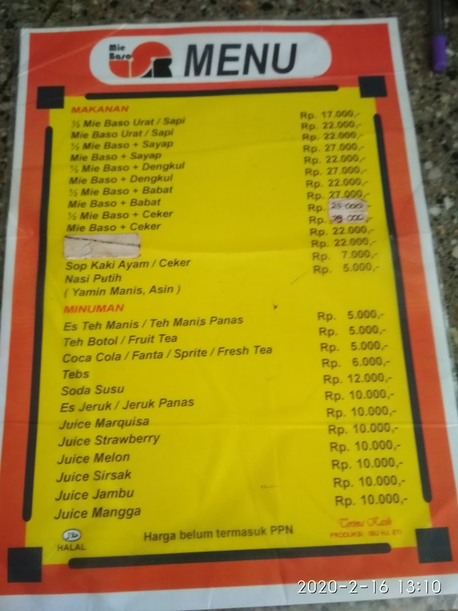 Menu Mie Baso Sr-2