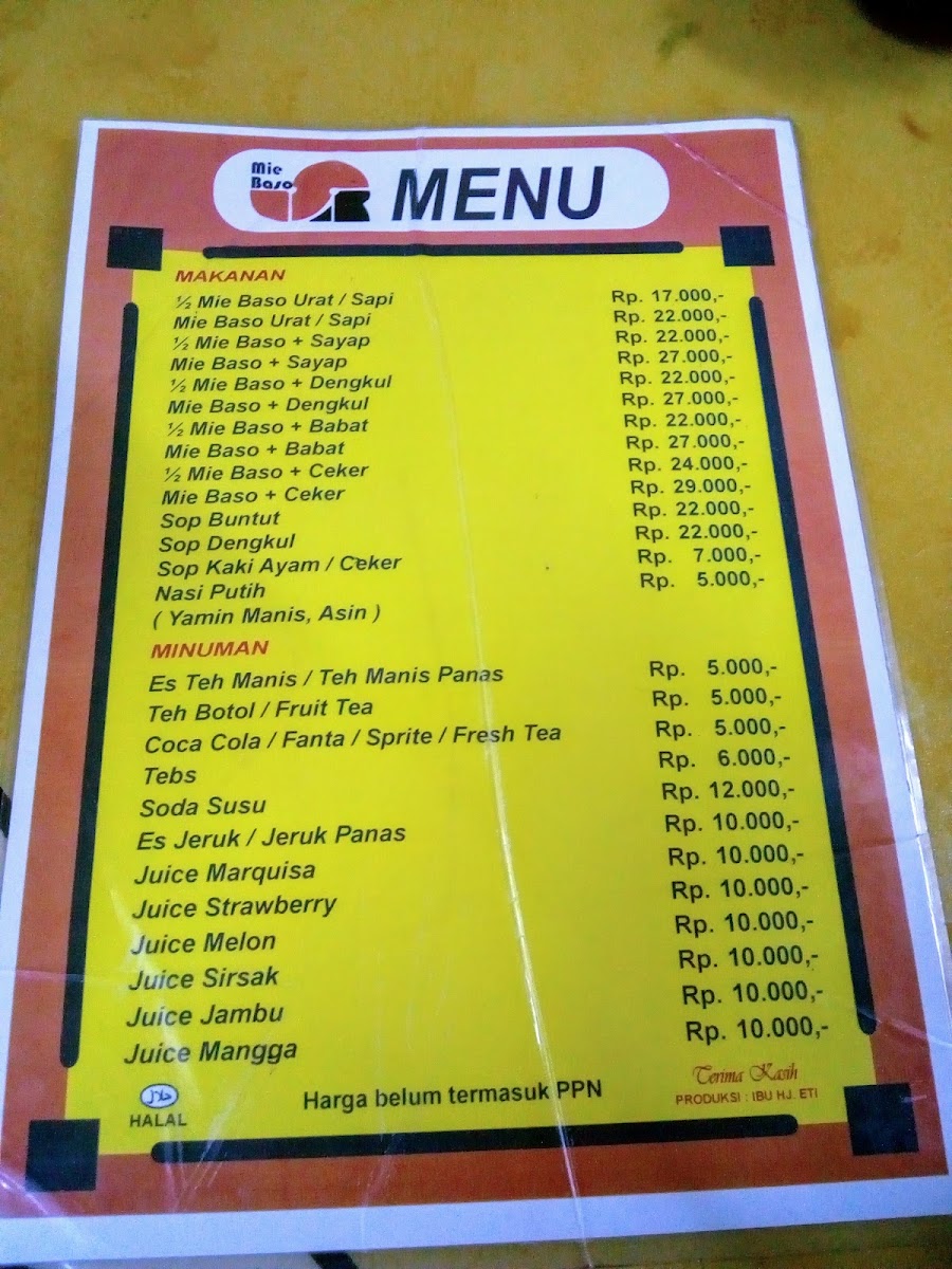 Menu Mie Baso Sr-4
